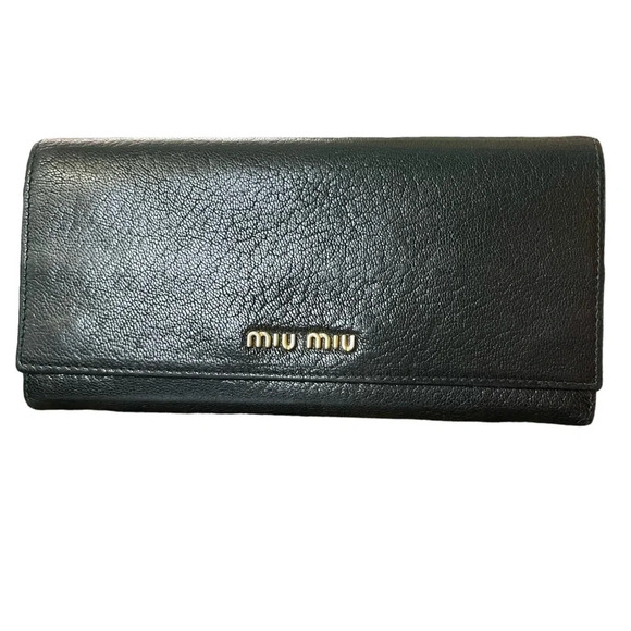 MIU MIU Madras Goatskin Long Wallet - Picture 3 of 13